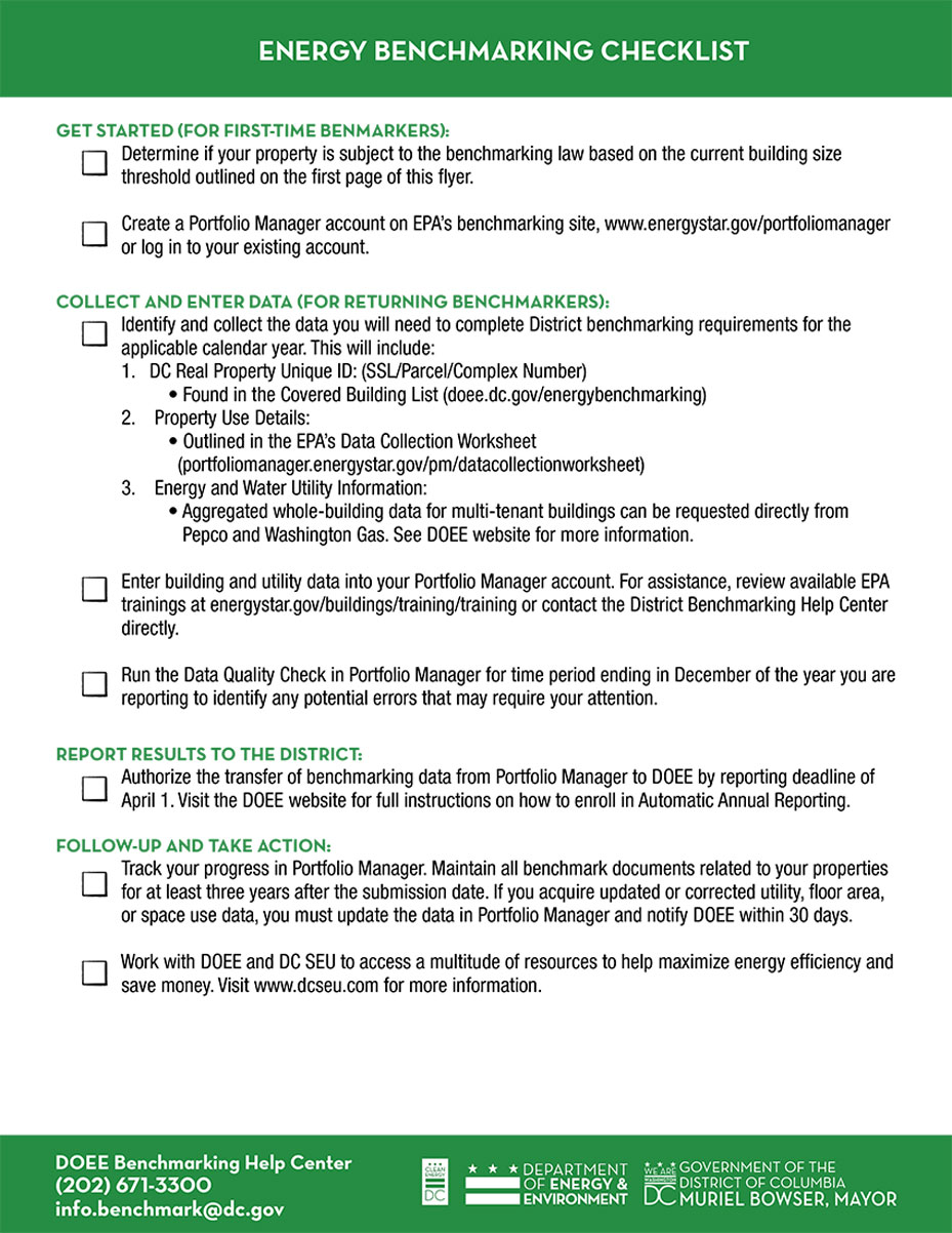 Energy Benchmarking Checklist - Page 2